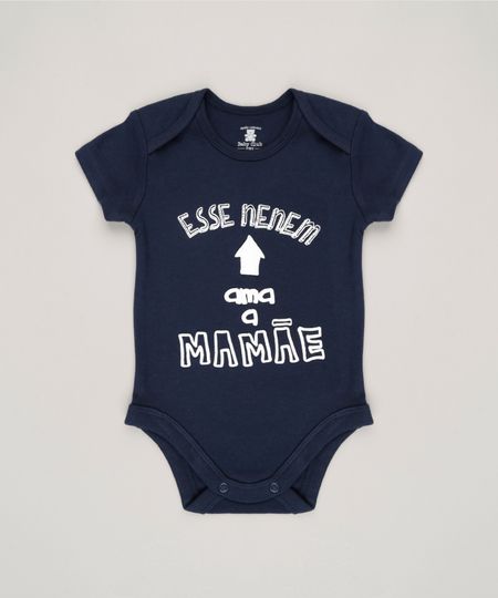 Body-Infantil--Esse-Nenem-Ama-a-Mamae--Manga-Curta-Gola-Redonda-em-Algodao---Sustentavel-Azul-Marinho-8809808-Azul_Marinho_1