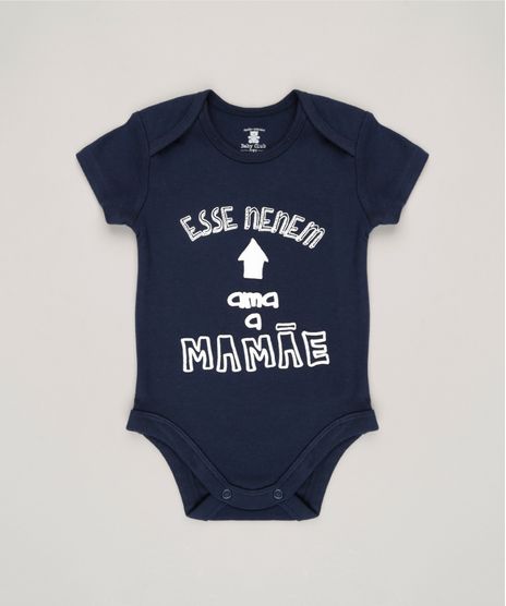 Body-Infantil--Esse-Nenem-Ama-a-Mamae--Manga-Curta-Gola-Redonda-em-Algodao---Sustentavel-Azul-Marinho-8809808-Azul_Marinho_1