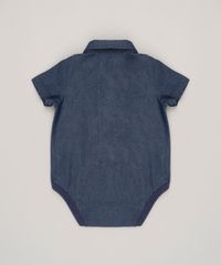 Body-Camisa-Jeans-Infantil-Manga-Curta-em-Algodao---Sustentavel-Azul-Escuro-8858987-Azul_Escuro_2