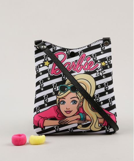 Bolsa-Infantil-Barbie-Estampada---Elasticos-de-Cabelo-Preta-9060645-Preto_1