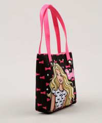 Bolsa-Infantil-Barbie-Estampada---Elasticos-de-Cabelo-Preta-9060669-Preto_2
