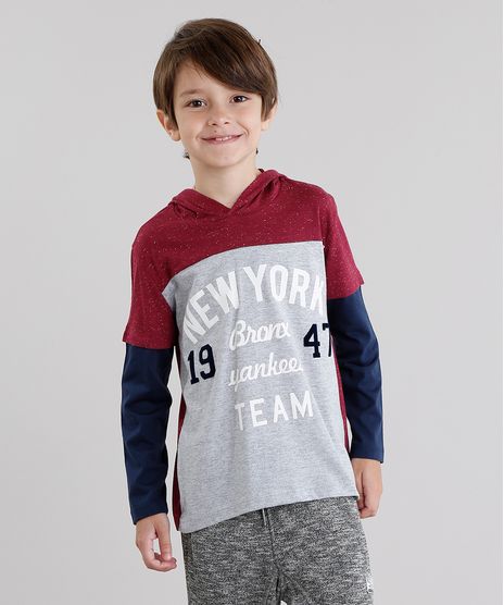 Camiseta-Infantil--New-York--com-Capuz-Manga-Longa-Vinho-9031235-Vinho_1