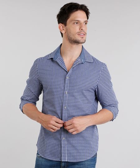 Camisa-Masculina-Slim-Xadrez-Manga-Longa-Azul-Marinho-8852661-Azul_Marinho_1 Camisa-Masculina-Slim-Xadrez-Manga-Longa-Azul-Marinho-8852661-Azul_Marinho_1