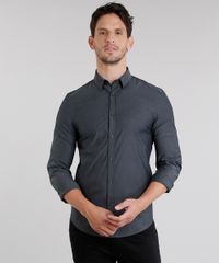 Camisa-Masculina-Slim-Manga-Longa-Chumbo-8855621-Chumbo_1
