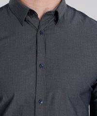 Camisa-Masculina-Slim-Manga-Longa-Chumbo-8855621-Chumbo_4