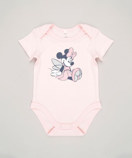Body-Infantil-Minnie-Manga-Curta-Decote-Redondo-em-Algodao---Sustentavel-Rosa-Claro-8814752-Rosa_Claro_1
