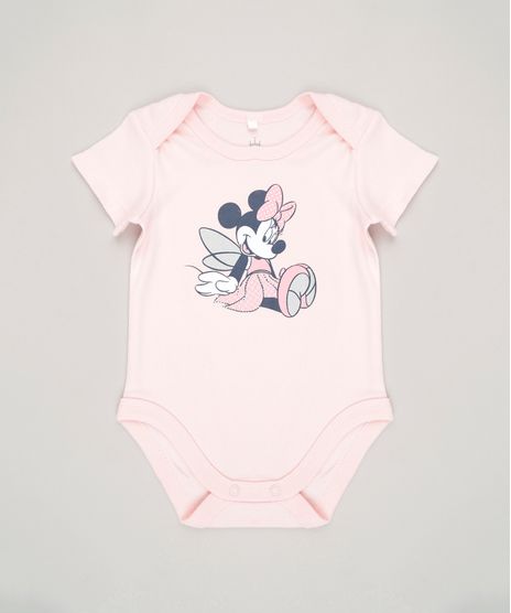Body-Infantil-Minnie-Manga-Curta-Decote-Redondo-em-Algodao---Sustentavel-Rosa-Claro-8814752-Rosa_Claro_1