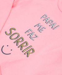 Body-Infantil--Papai-me-faz-sorrir--Manga-Longa-Decote-Redondo-em-Algodao---Sustentavel-Rosa-8824387-Rosa_4