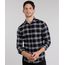 Camisa-Masculina-Slim-Xadrez-em-Flanela-Manga-Longa-Preta-8856149-Preto_1