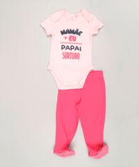 Body-Infantil--Mamae-Eu-Papai-Sortudo--Manga-Curta-Decote-Redondo-em-Algodao---Sustentavel-Rosa-Claro-8897314-Rosa_Claro_3
