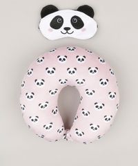 Kit--de-Apoio-de-Cabeca---Tapa-Olho-Estampado-de-Pandas-Rosa-Claro-9118266-Rosa_Claro_1
