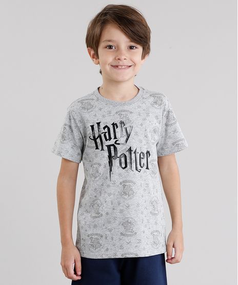 Camiseta-Infantil-Harry-Potter-Estampada-Manga-Curta-Gola-Redonda-Cinza-Mescla-9037703-Cinza_Mescla_1