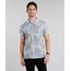 Polo-Masculina-em-Piquet-Estampada-de-Folhagens-Manga-Curta-Cinza-Mescla-8975640-Cinza_Mescla_1