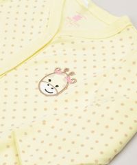 Macacao-Infantil-Estampado--Girafa--Manga-Longa-em-Algodao---Sustentavel-Amarelo-8812224-Amarelo_3