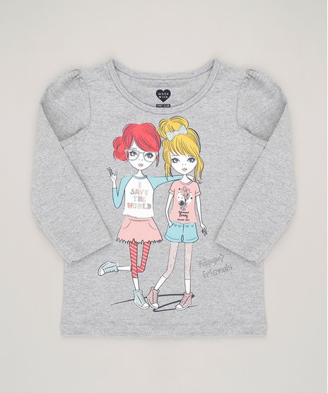 Blusa-Infantil--Happy-Friends--Decote-Redondo-Manga-Longa-Cinza-Mescla-9043768-Cinza_Mescla_1