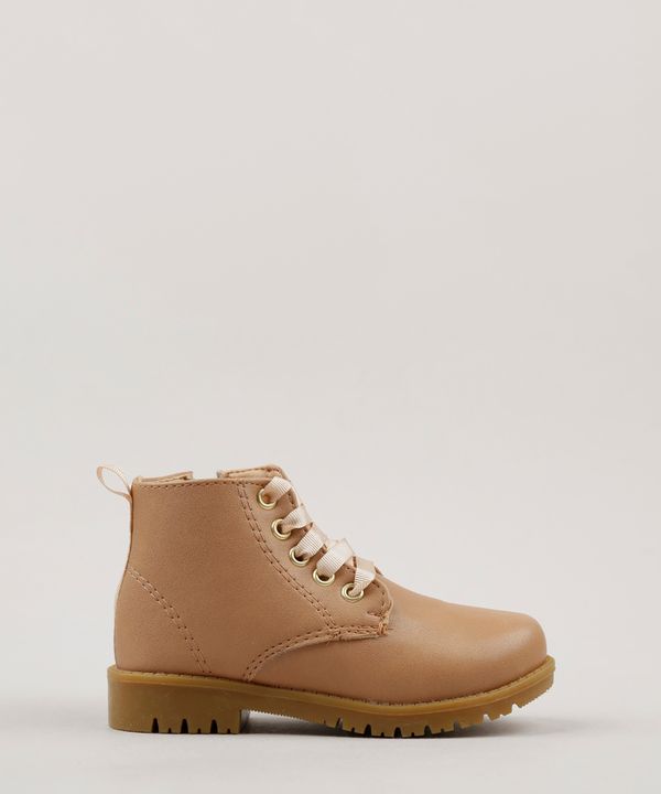 Bota Coturno Infantil Bege 22