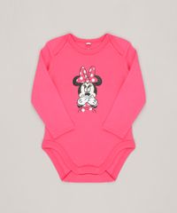 Body-Infantil-Minnie-Manga-Longa-Decote-Redondo-em-Algodao---Sustentavel-Rosa-Escuro-8814766-Rosa_Escuro_1