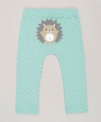 Calca-Infantil-Estampada--Porco-Espinho--em-Algodao---Sustentavel-Verde-8814780-Verde_1