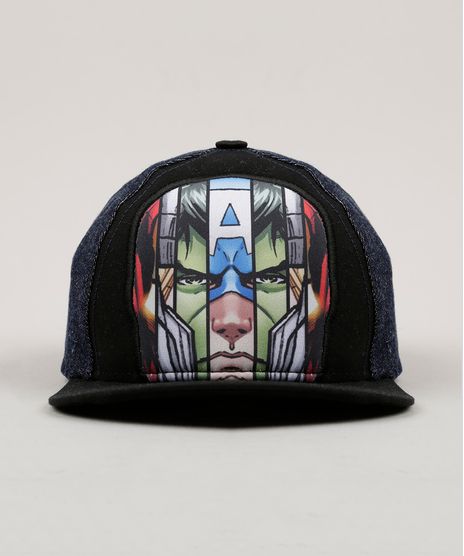 Bone-Infantil-Os-Vingadores-Preto-9058141-Preto_1