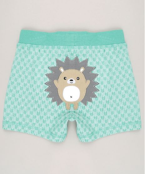 Short-Infantil-Estampado--Porco-Espinho--em-Algodao---Sustentavel-Verde-8814808-Verde_1