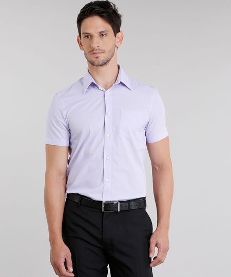 Camisa-Masculina-Comfort-Listrada-Manga-Curta-Lilas-8838197-Lilas_1 Camisa-Masculina-Comfort-Listrada-Manga-Curta-Lilas-8838197-Lilas_1