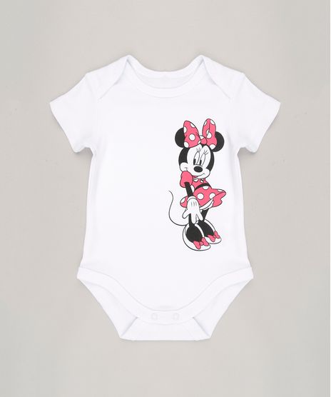 Body-Infantil-Minnie-Manga-Curta-Decote-Redondo-em-Algodao---Sustentavel-Branco-8918677-Branco_1