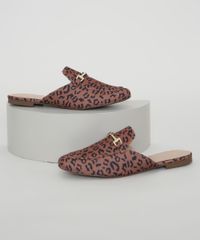 Mule-Feminino-Via-Uno-Bico-Redondo-Estampado-Animal-Print-Onca-com-Fivela-Caramelo-9981778-Caramelo_1