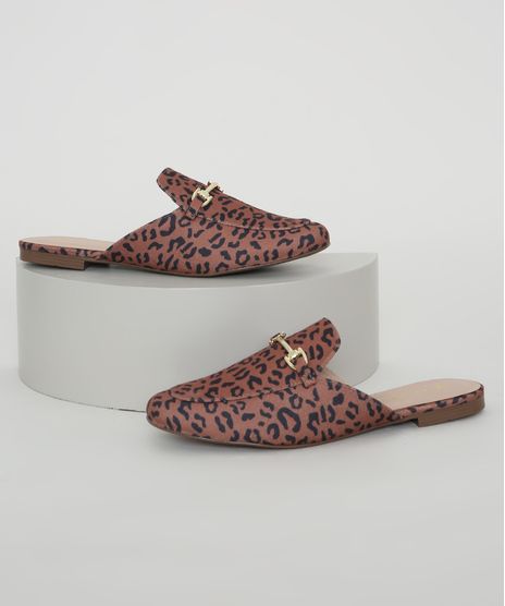 Mule-Feminino-Via-Uno-Bico-Redondo-Estampado-Animal-Print-Onca-com-Fivela-Caramelo-9981778-Caramelo_1