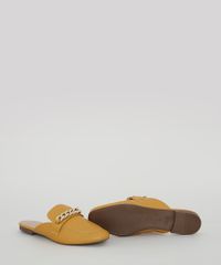 Mule-Feminino-Via-Uno-Bico-Redondo-com-Corrente-Mostarda-9981775-Mostarda_6