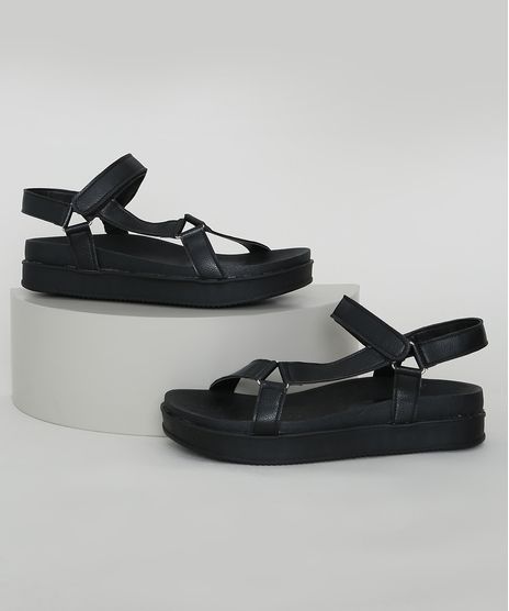 Papete-Feminina-Oneself-com-Velcro-Preta-9982191-Preto_1