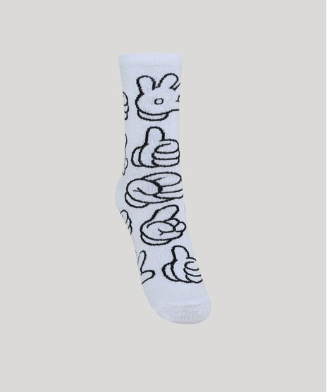 Meia-Feminina-Cano-Alto-Maos-do-Mickey-Estampada-Branca-9973653-Branco_1