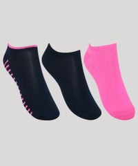 Kit-de-3-Meias-Femininas-Esportivas-Ace-Cano-Baixo-com-Listras-Multicor-9973657-Multicor_1