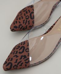 Mule-Feminino-Via-Uno-Bico-Fino-Estampado-Animal-Print-Onca-com-Vinil-Caramelo-9981779-Caramelo_3