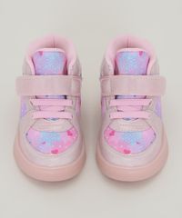 Tenis-Infantil-Baby-Club-Cano-Alto-Estampado-de-Flocos-de-Neve-com-Glitter-e-Velcro-Rosa-9984657-Rosa_5