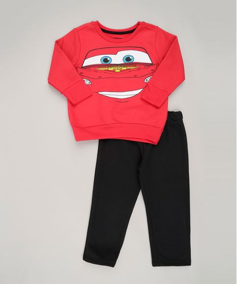 calça moletom vermelha infantil