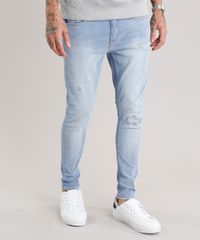 Calca-Jeans-Masculina-Super-Skinny-em-Algodao---Sustentavel-Azul-Claro-8938388-Azul_Claro_1
