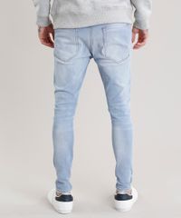 Calca-Jeans-Masculina-Super-Skinny-em-Algodao---Sustentavel-Azul-Claro-8938388-Azul_Claro_2