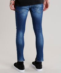 Calca-Jeans-Masculina-Super-Skinny-em-Algodao---Sustentavel-Azul-Escuro-8938387-Azul_Escuro_2