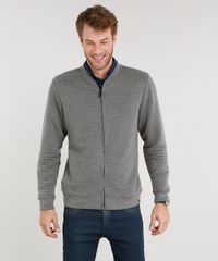 Jaqueta-Masculina-Bomber-em-Moletom-com-Textura-Manga-Longa-Cinza-Mescla-8833746-Cinza_Mescla_1