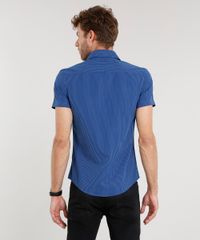 Camisa-Masculina-Slim-Listrada-Manga-Curta-Azul-Marinho-8851743-Azul_Marinho_2