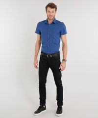Camisa-Masculina-Slim-Listrada-Manga-Curta-Azul-Marinho-8851743-Azul_Marinho_3