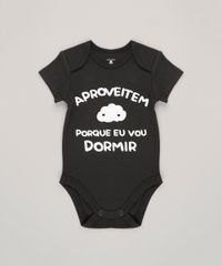 Body-Infantil-Unissex--Aproveitem-Porque-eu-Vou-Dormir--em--Algodao---Sustentavel-Preto-8898185-Preto_1