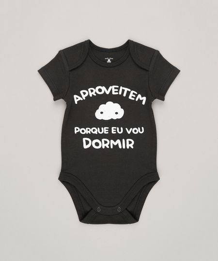 Body-Infantil-Unissex--Aproveitem-Porque-eu-Vou-Dormir--em--Algodao---Sustentavel-Preto-8898185-Preto_1