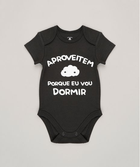 Body-Infantil-Unissex--Aproveitem-Porque-eu-Vou-Dormir--em--Algodao---Sustentavel-Preto-8898185-Preto_1