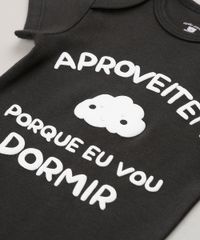Body-Infantil-Unissex--Aproveitem-Porque-eu-Vou-Dormir--em--Algodao---Sustentavel-Preto-8898185-Preto_4