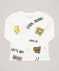 Camiseta-Infantil-com-Frases-Manga-Curta-Gola-Careca-em-Algodao---Sustentavel-Off-White-9035642-Off_White_1