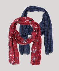 Kit-de-2-Lencos-Femininos-Estampados-Multicor-8756222-Multicor_1