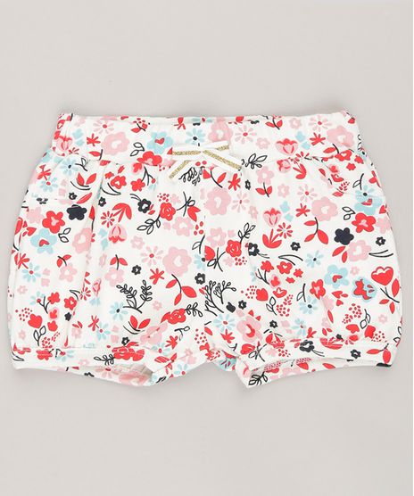 Short-Infantil-Estampado-Floral-em-Algodao---Sustentavel-Off-White-9058501-Off_White_1