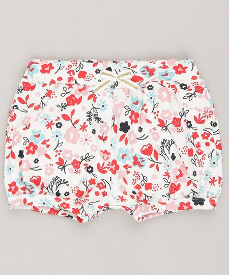 Short-Infantil-Estampado-Floral-em-Algodao---Sustentavel-Off-White-9058502-Off_White_1