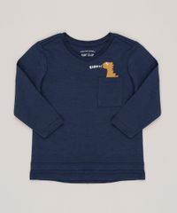 Camiseta-Infantil-Dinossauro-com-Bolso-Manga-Curta-Gola-Redonda-Azul-Marinho-9095178-Azul_Marinho_1